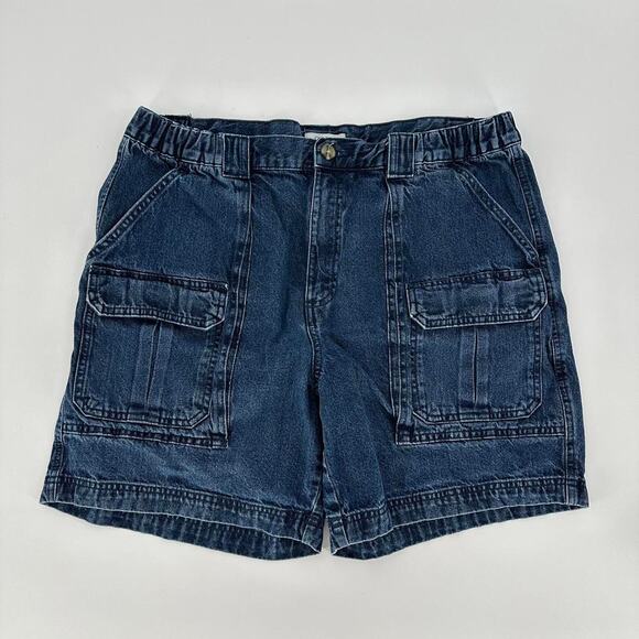 Crazy Rave Cargo Jorts men’s size 34 x 7 baggy dark was Jean shorts. - Picture 2 of 6